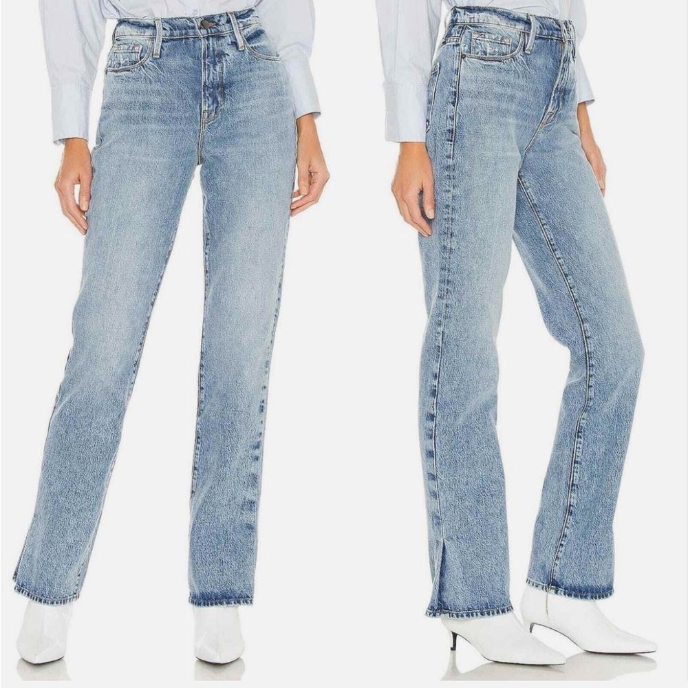 FRAME Le Drew Jeans In‎ Cascade Blue 90’s High Rose Women Size 31